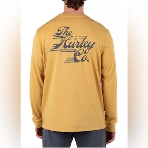 Hurley Built Long Sleeve T-Shirt – Size Large – Yellow – NEW With Tags